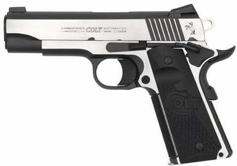 Colt Manufacturing Commander Combat Elite 9mm 4.25" Barrel 8 Round Half Checkered G10 Grip With Scallop
