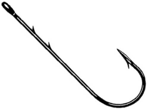 Owner Hooks Worm Hook-Black Chrome Straight 5Pk 4/0 Md#: 5100141