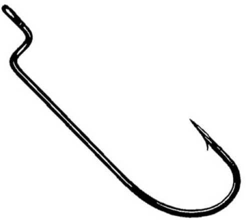 Owner Hooks Worm Hook-Black Chrome Offset 7Pk 4/0 Md#: 5101141