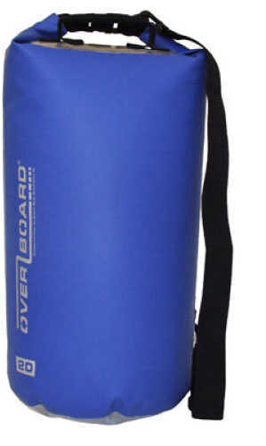 Overboard Waterproof 20 Liter Dry Tube Bag Blue - 100 percent (Class 3) with electronically welded OB1005B