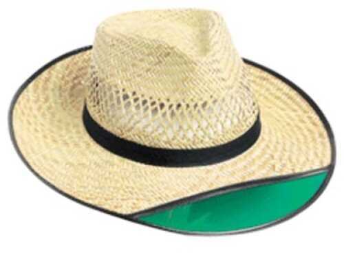 Outdoor Cap OC BEACH BUM STRAW HAT w/GRN VISOR LD-902EX