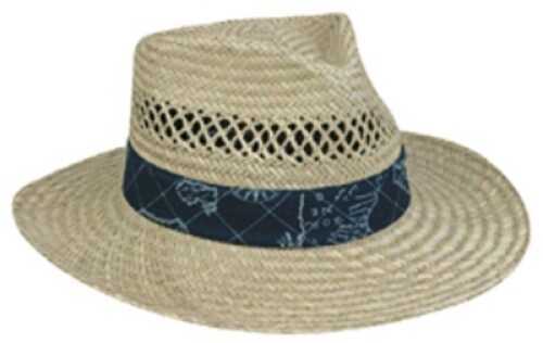 Outdoor Cap Straw Hat-Lindu 1-Size Nautical Print Bands Md#: LD-905