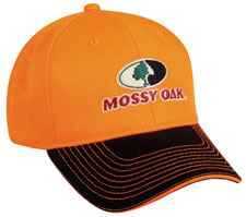 Outdoor Cap Mossy Oak Logo Cap Blaze Orange/Black 1-Size MOFS01M