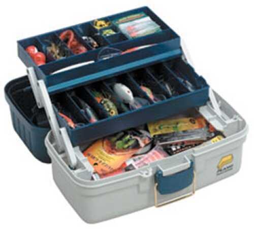 Plano Tackle Box 2 Tray Blue Met/Off White Md#: 6102-06