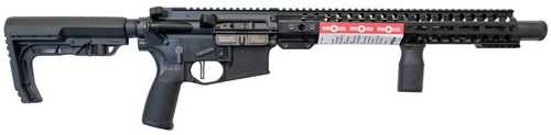 Patriot Ordinance Factory 5.56mm NATO semi auto rifle, 10.5 in barrel, 30 rd capacity, black aluminum finish