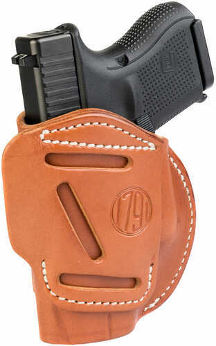 1791 4 Way Holster Leather Belt Right Hand Classic Brown Fits Glock 26 27 33 & S&W MP9/Shield Size 4WH-3-CBR-R