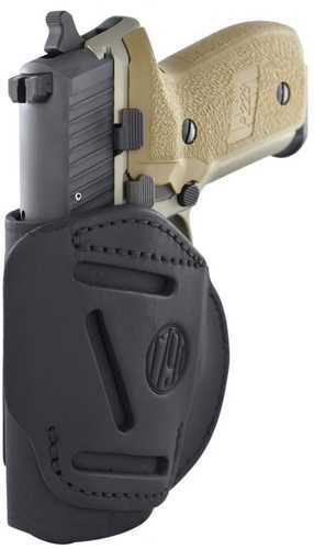 1791 4 Way Holster Belt Left Hand Stealth Black Leather Fits Glock 22 23 26 27 28 29 30 33 39 / Sig Sauer P228