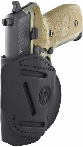 1791 4 Way Holster Concealment & Belt IWB/OWB Stealth Black Leather Fits Glock 26/27/28/29/30/33/39 Springfield