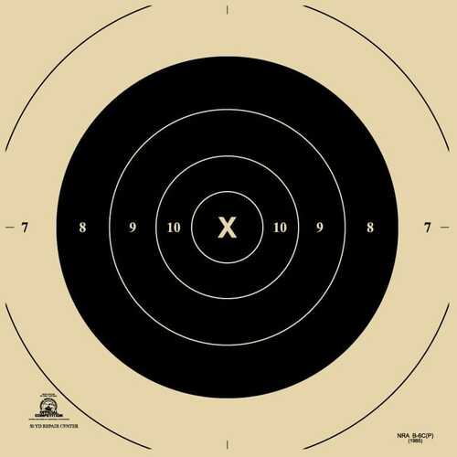 Action Target B-6 Target 50 Yard Slow Fire Cream And Black 100 Per Box 21"x24" B-6-100