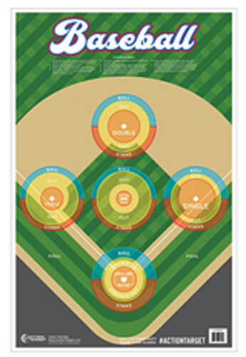 Action Target Baseball Target Multi Color 23"x35" 100 Per Box Gs-base-100