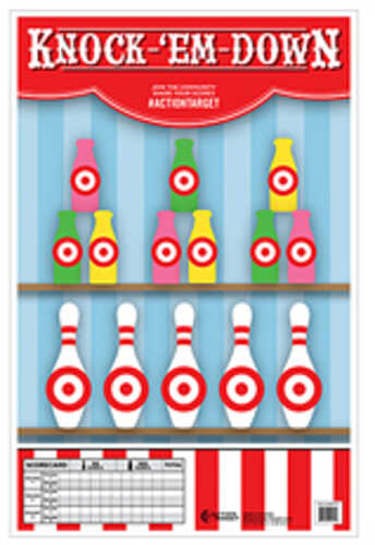 Action Target Knock-'em-down Target Multi Color 23"x35" 100 Per Box Gs-carbttl-100