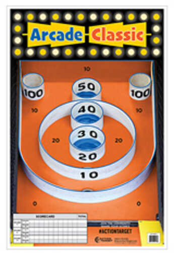 Action Target Arcade Classic Target Multi Color 23"x35" 100 Per Box
