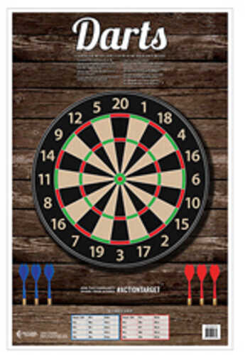 Action Target Darts Target Multi Color 23"x35" 100 Per Box Gs-darts-100