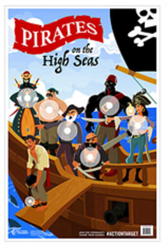 Action Target Pirates On The High Seas Target Multi Color 23"x35" 100 Per Box Gs-pirates-100