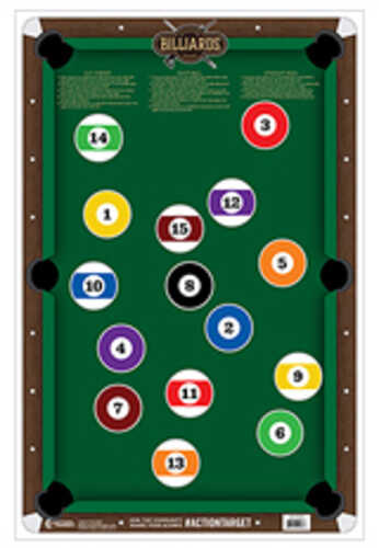 Action Target Billiards Target Multi Color 23"x35" 100 Per Box