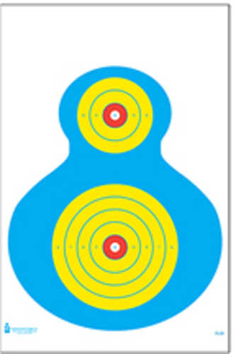 Action Target High Visibility Fluorescent Silhouette Target Multi Color 19"x25" 100 Per Box Pr-wb1-100