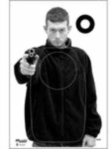 Action Target Sig Sauer Training Academy Photo Q Target Black And White 19"x31" 100 Per Box Ssa-bmi-100