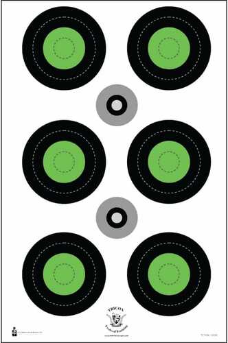 Action Target Trident Concepts Fluorescent Green Bull's-eye Target Green And Black 100 Per Box Tct-mk3-mod2-100