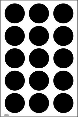 Action Target Military 6" Dot Training Target Black and White 23"x35" 100 Per Box VB-6-100