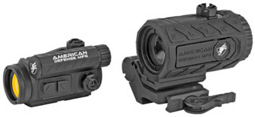 American Defense Mfg. DUO Red Dot/ Magnifier Combo 2 MOA Spek 3x Flik3 T1 Lower Third Co-Witness Mount Titaniu