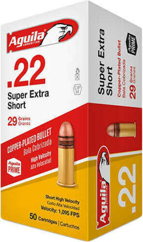 22 Short 50 Rounds Ammunition Aguila 29 Grain Soft Point