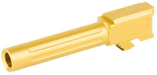 Agency Arms Mid Line Barrel 9MM Titanium Nitride Finish Gold Fluted Fits Glock 19 Gen 5 MLG19G5FTiN