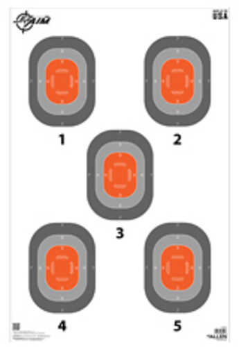 Allen Ez Aim 5-spot Paper Targets 23x35" 50 Pack Orange And Gray 15754