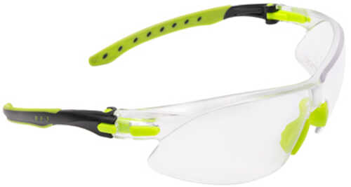 Allen Ultrx Keen Safety Glasses Compact Anti-fog/anti-scratch Black/lime Green Frame Clear Lens 4140