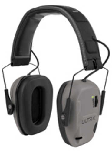 Allen ULTRX Bionic E-Muff Electronic Earmuff NRR 22dB Rubberized Protective Coating Cement Gray