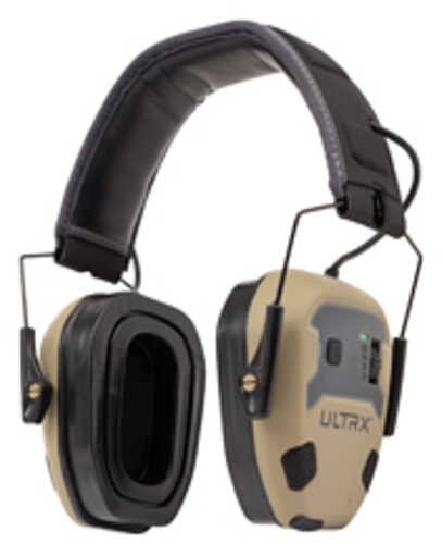 Allen Ultrx Bionic Fuse E-muff Electronic Earmuff Nrr 22db Bluetooth 5.3 Rechargeable Rubberized Protective Coating Flat