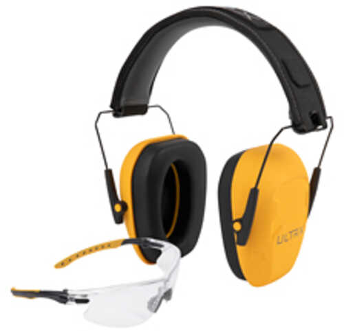 Allen Ultrx Hearing And Eye Combo Shield Passive Earmuff Nrr 23db Yellow Anti-fog/anti-scratch <span style="font-weight:bolder; ">Shooting</span> <span style="font-weight:bolder; ">Glasses</span> Clear An