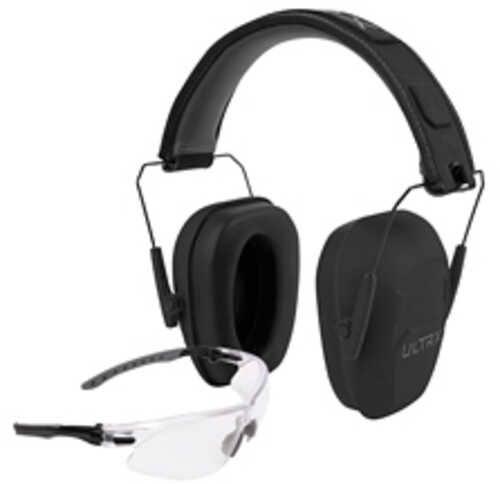 Allen Ultrx Hearing And Eye Combo Shield Passive Earmuff Nrr 23db Gray Anti-fog/anti-scratch <span style="font-weight:bolder; ">Shooting</span> <span style="font-weight:bolder; ">Glasses</span> Clear Ansi