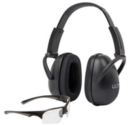 Allen Ultrx Hearing And Eye Combo Sound Blocker Earmuff Nrr 23db Black Impact Resistant <span style="font-weight:bolder; ">Shooting</span> <span style="font-weight:bolder; ">Glasses</span> Clear Ansi Z87.
