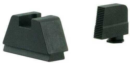 AmeriGlo Tall Suppressor Sights 3XL Height Fits All for Glocks Except 42/43 Black Serrated .365" Front Flat .451" Rear