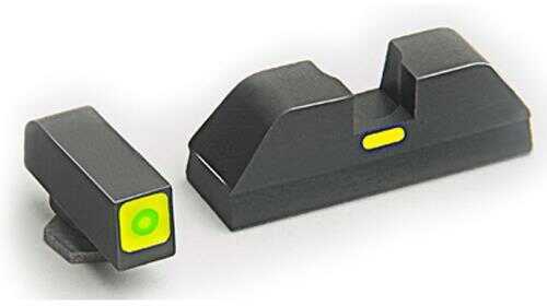 Ameriglo LLC. Protector Sight Fits Glock 42 and 43 Green Tritium LumiLime Round Outline front Black GL-705