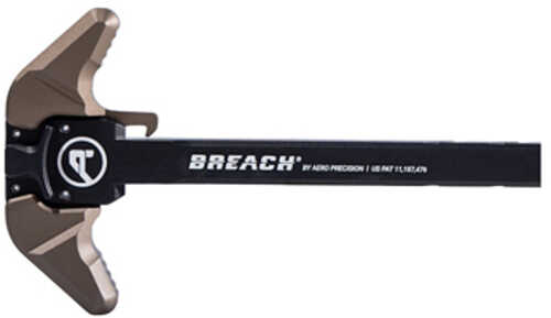 Aero Precision BREACH AR-15 Charging Handle Ambidextrous Large Lever Gas Deflection Shelf Anodized Finish Kodiak Brown A