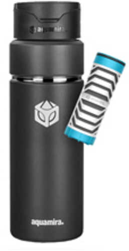 Aquamira Shift Bottle Includes Everyday Filter 24oz Stainless Steel Construction Black 67601