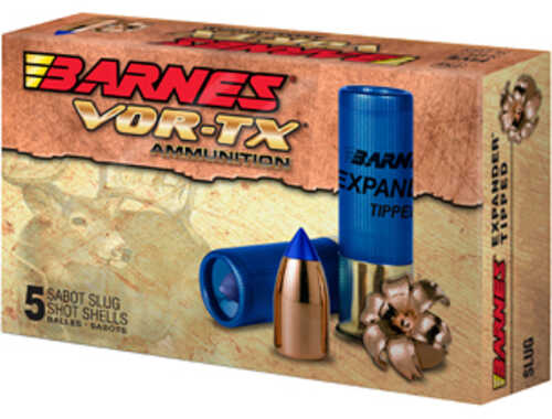 Barnes VOR-TX 438 Grain Slug 12 Gauge 2.75" Shotshell 5 Round Box 20733