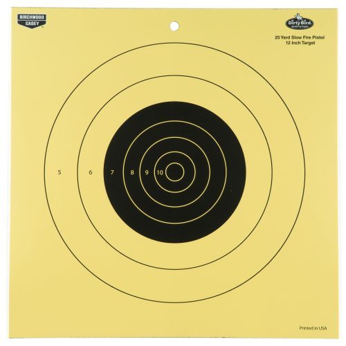 Birchwood Casey Dirty Bird 12" 25 Yard Slow Fire Pistol Target 12 Targets 35022