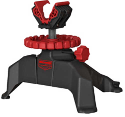 Birchwood Casey Tango Shooting Rest Padded Front and Rear Adjustable Elevation Can Be Used With Most Handguns Black/Red