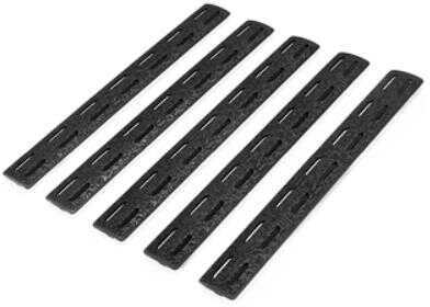 Bravo Company MCMR Rail Panel Kit Black MLOK Compatible 5.5" 5 pack BCM-MCMR-RP-BLK-5