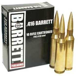 416 Barrett 10 Rounds Ammunition Firearms 395 Grain Solid