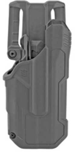 BLACKHAWK T-Series L2D Duty Holster Right Hand Finish Fits Glock 17/22/31 With TLR7 Includes Jacket Slot Belt Loop