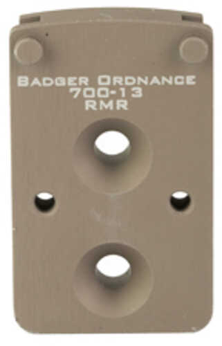 Badger Ordnance C1 12 O'clock Top Optical Platform Fits Trijicon Rmr For Use With C1 Arc Anodized Finish Tan 700-13