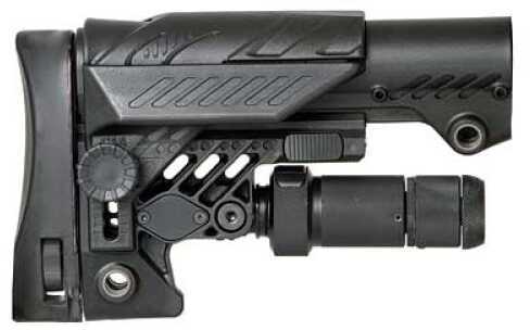 CAA Advanced Sniper Stock for AR-15/SR-25 Fully Adjustable with Stability Pod Black ARS