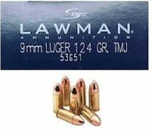 <span style="font-weight:bolder; ">9mm</span> Luger 50 Rounds Ammunition CCI 124 Grain Full Metal Jacket