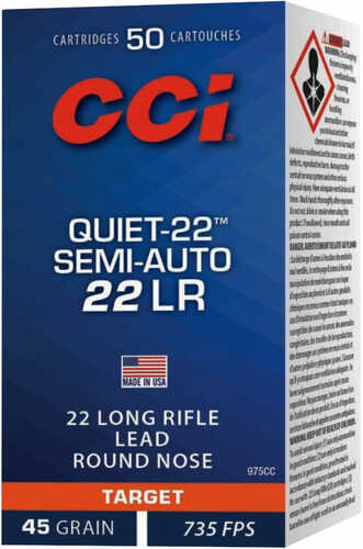 22 Long Rifle 50 Rounds Ammunition CCI 45 Grain Lead