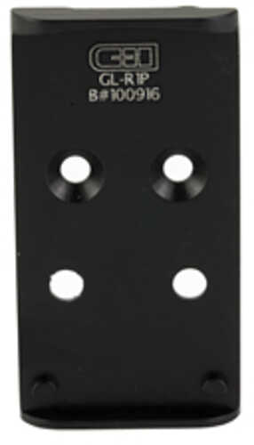 C&h Precision Weapons Optic Mounting Plate For Glock Mos Fits Sig Romeo1 Pro Anodized Finish Black Gl-r1p