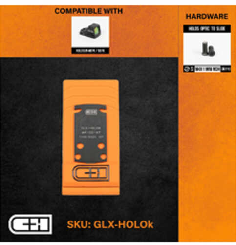 C&H Precision Weapons CHP Adapter Plate For Glock 43x/48 MOS Converting it to the Holosun 407K/507K Anodized Finish Blac