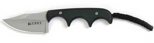 Columbia River Knife & Tool Bowie Minimalist Fixed Blade 5Cr15MoV/Bead Blast Plain Zytel Sheath 2.125" Black